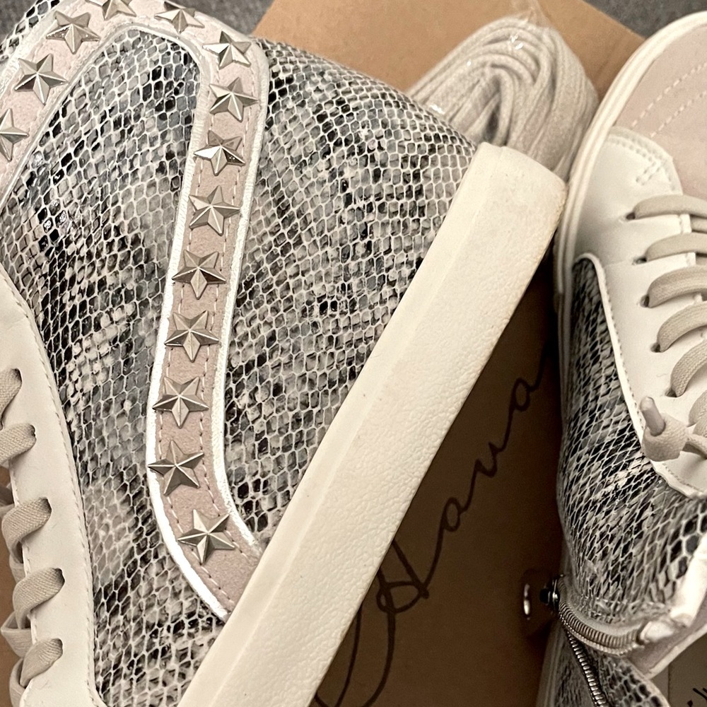 Vintage Havana High Star Snake Skin Embellished High Top Sneaker.
